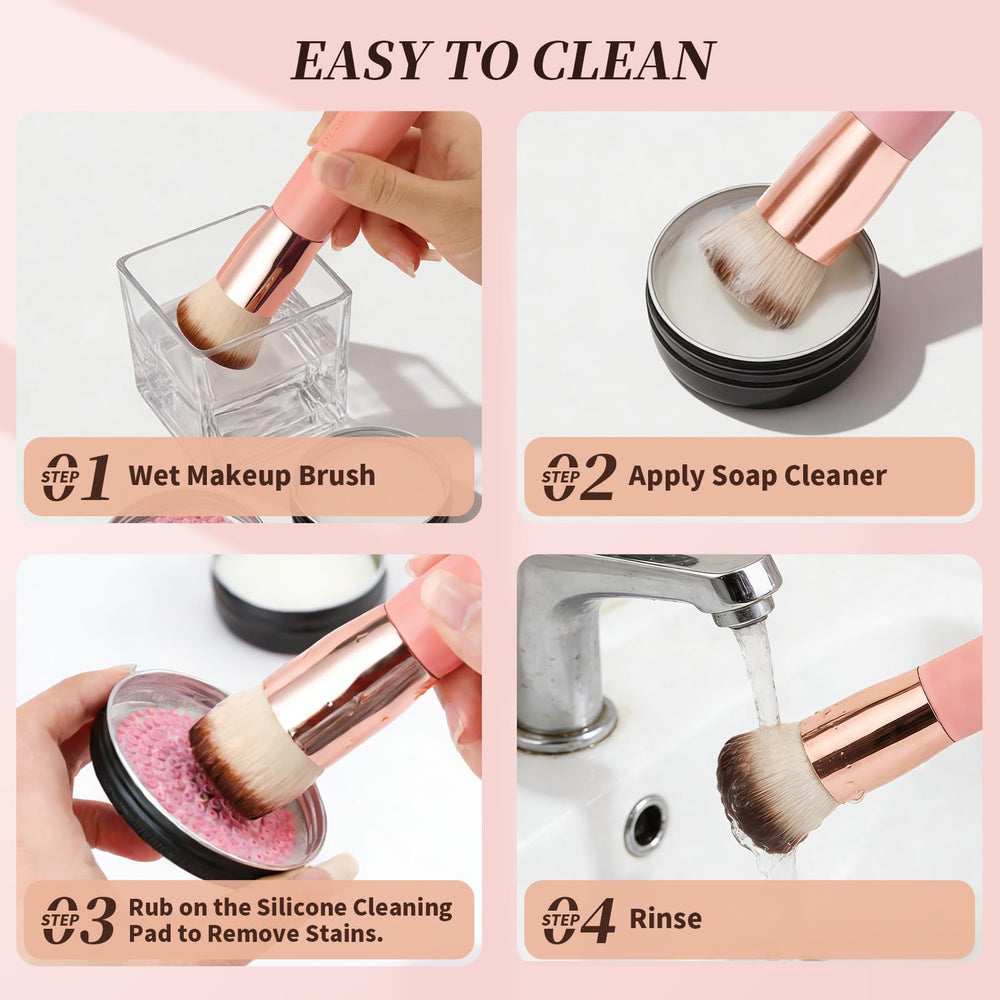 Pinceau plat DUcare, prise en main comfortable pour votre routine maquillage.