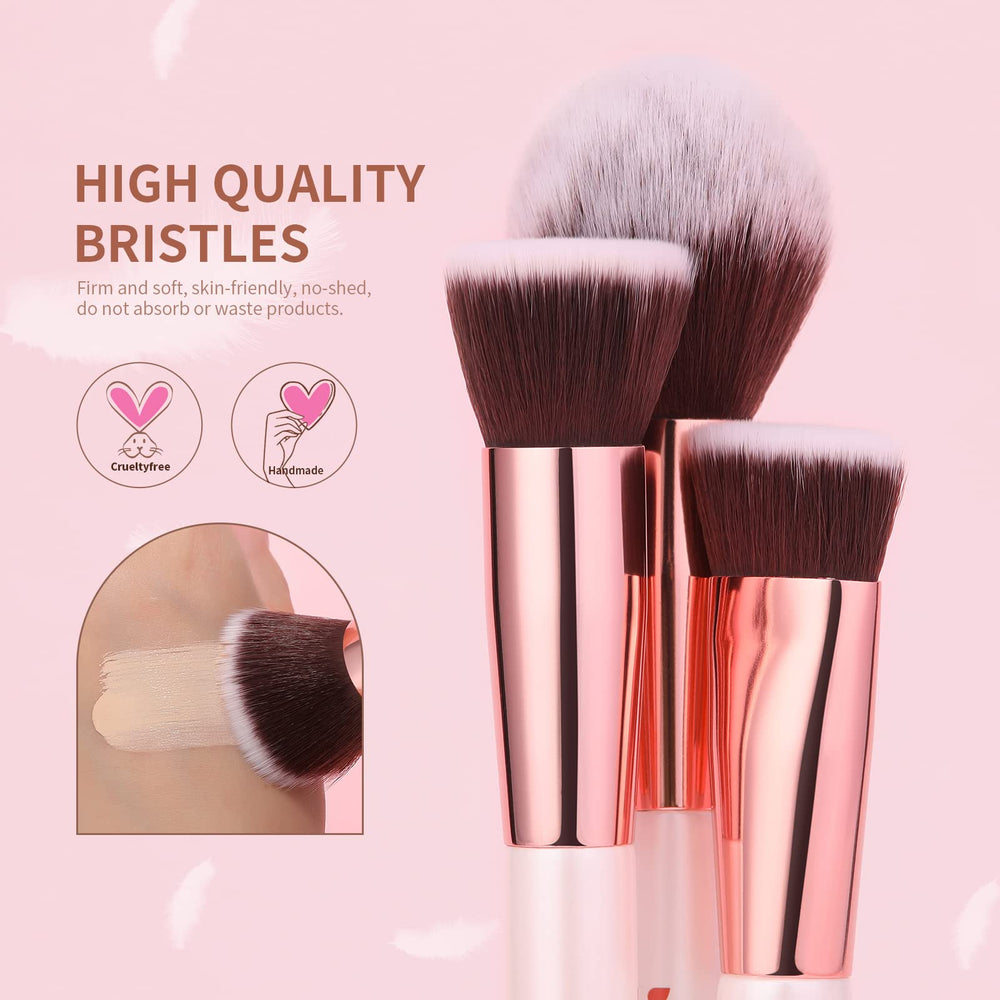 DUcare pinceaux visage 8 pièces dédiés fond de teint, correcteur et poudre.