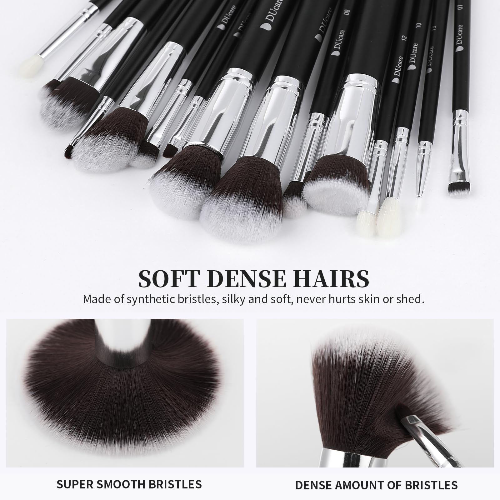 DUcare pinceaux yeux: ombres et mélanges précis pour des détails nets.