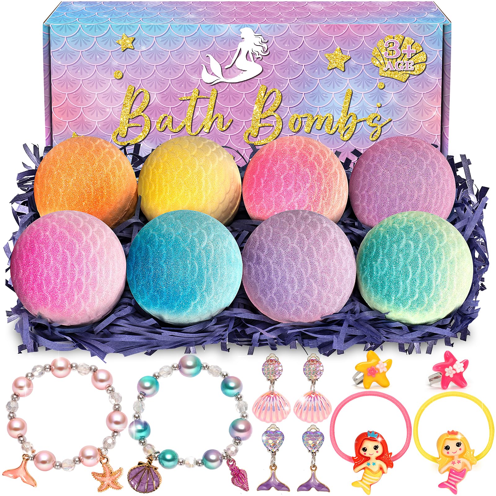 Duchong bombes bain sirène boîte cadeau - expérience festive pour filles