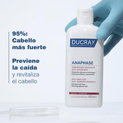 Ducray Anaphase+ Shampoing – mousse légère pour démêlage en douceur.