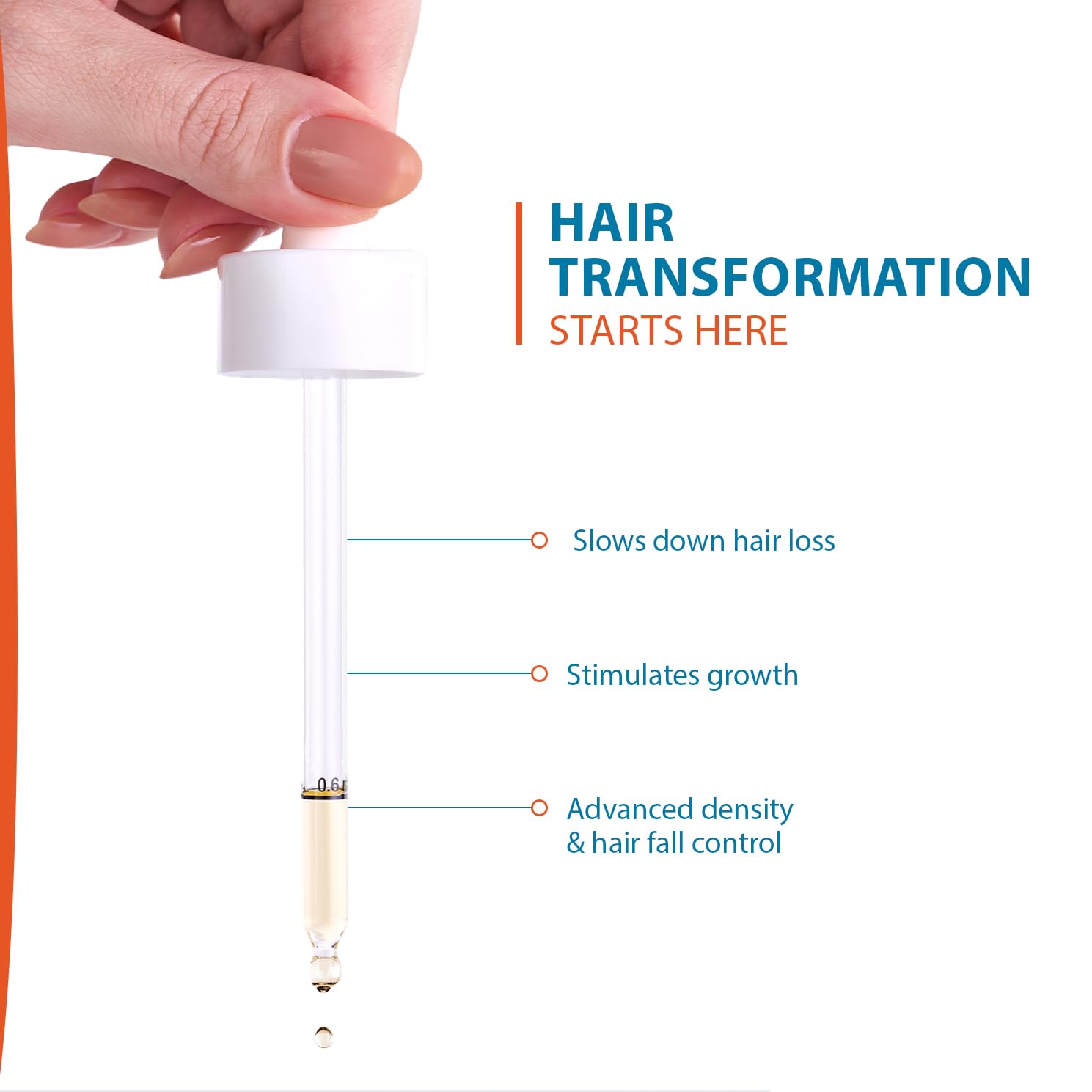 Texture lisse de la lotion Ducray Creastim Reactiv sur la peau.