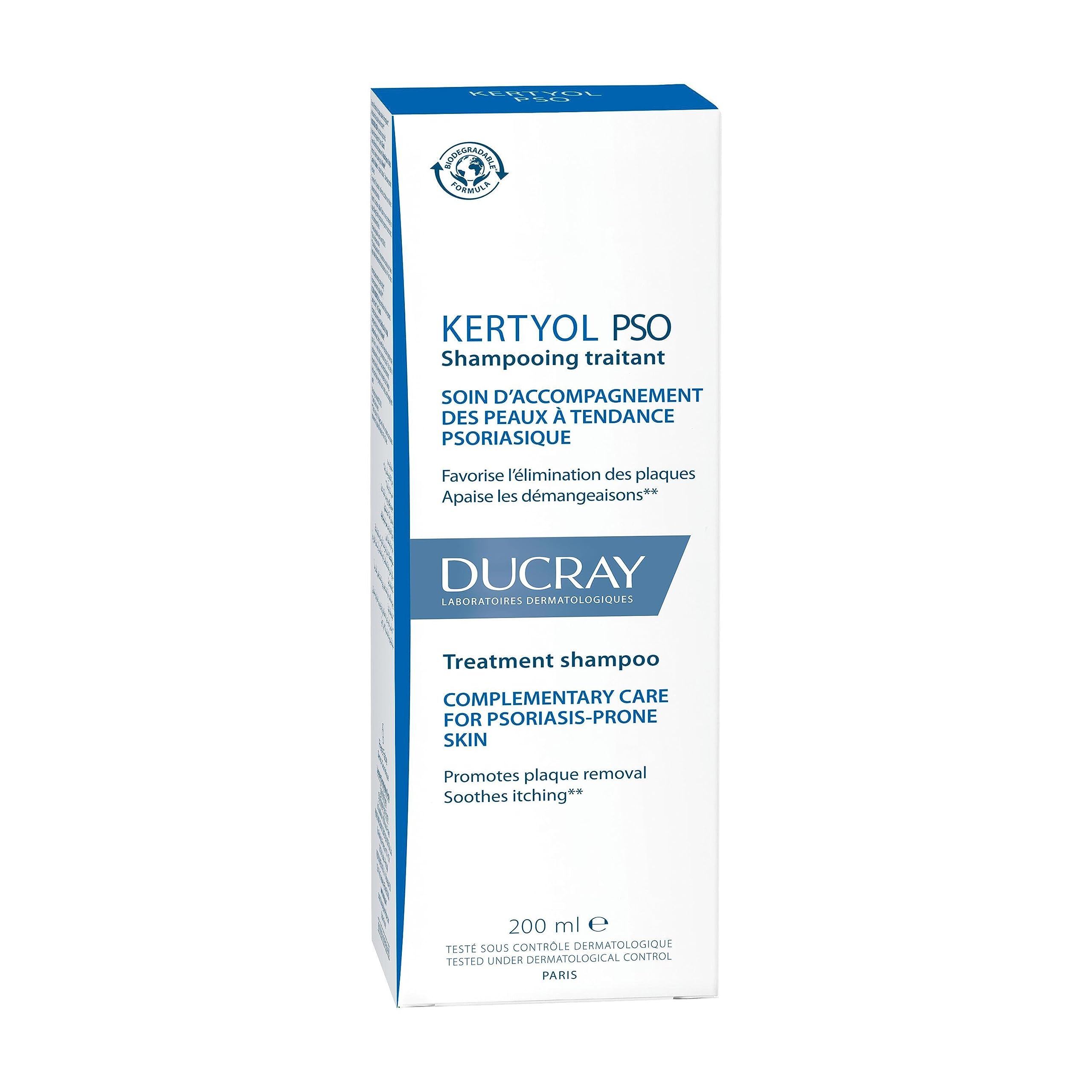 Ducray Kertyol P.S.O. Utilisation-quotidienne compatible avec traitements dermatologiques.