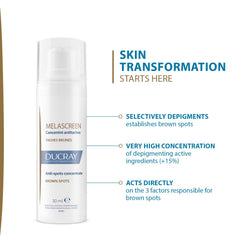 Ducray Melascreen Concentrate: application ciblée sur les zones concernées, routine anti-taches.