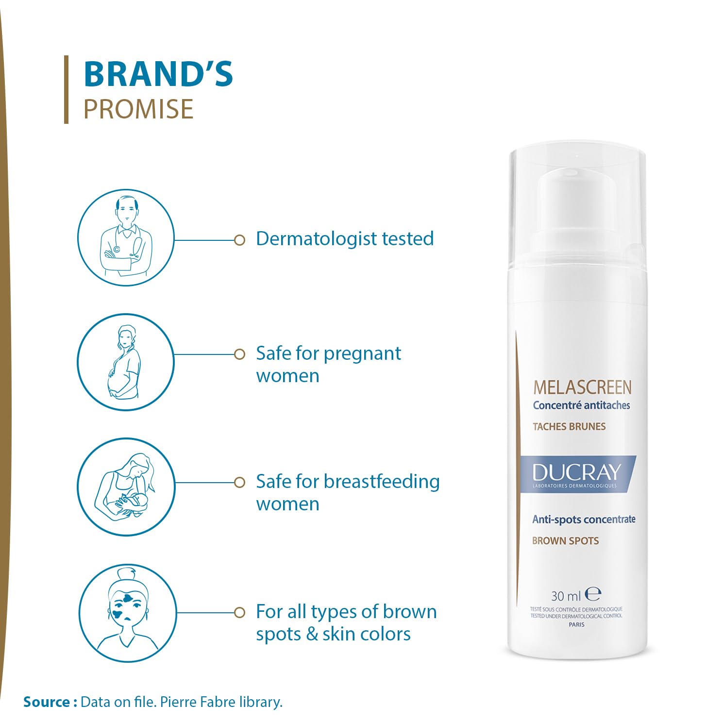 Ducray Melascreen Concentrate: format 30 ml idéal pour voyage et usage prolongé.