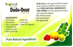 Emballage clair et pratique du savon Dudu-Osun pour repérage facile.