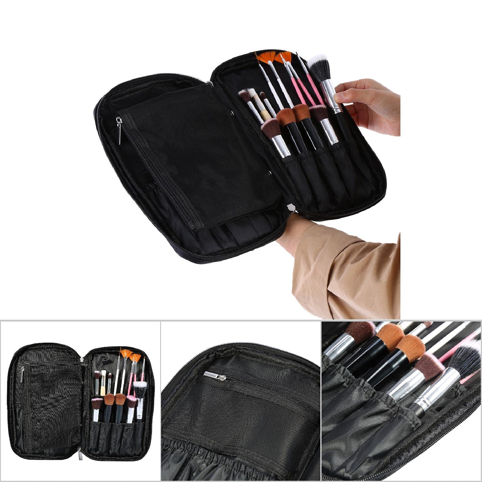 Duimimi polyvalence utilisation, sert de ceinture-brosse, vanity ou trousse de voyage.