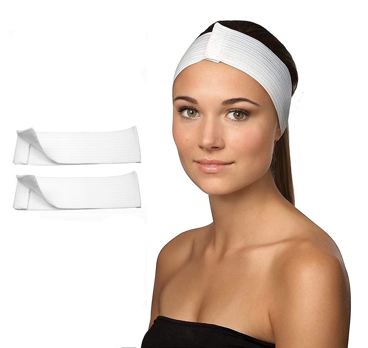 Dukal band es spa extensibles pour femmes, maintien des cheveux hors du visage pendant les soins.