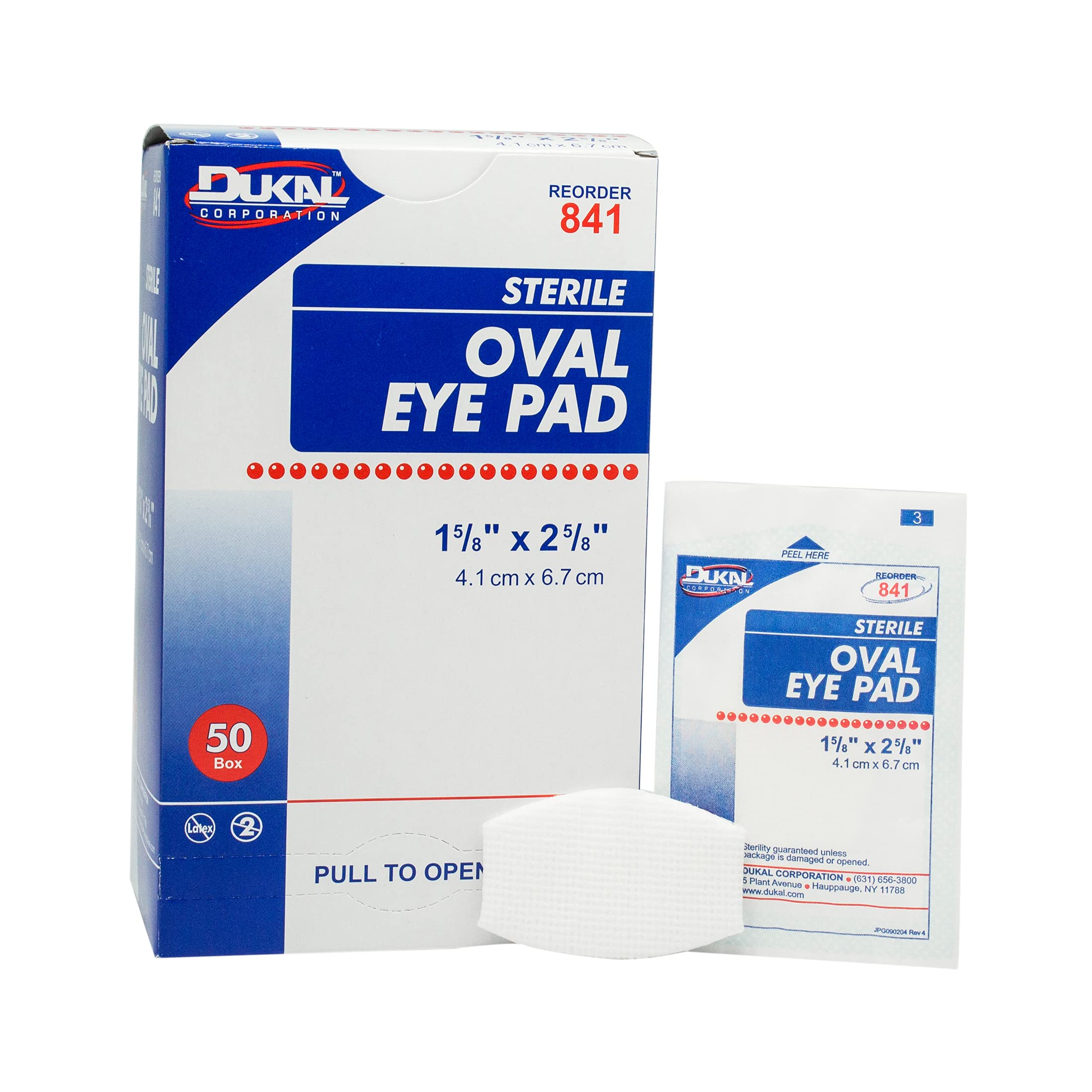 Tampon coton ovale Dukal pour les yeux, absorbant et doux, idéal pour le soin quotidien.