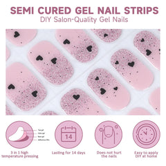 28 bandes gel, 14 tailles, kit complet DUKASOU pour toutes les formes d’ongles.