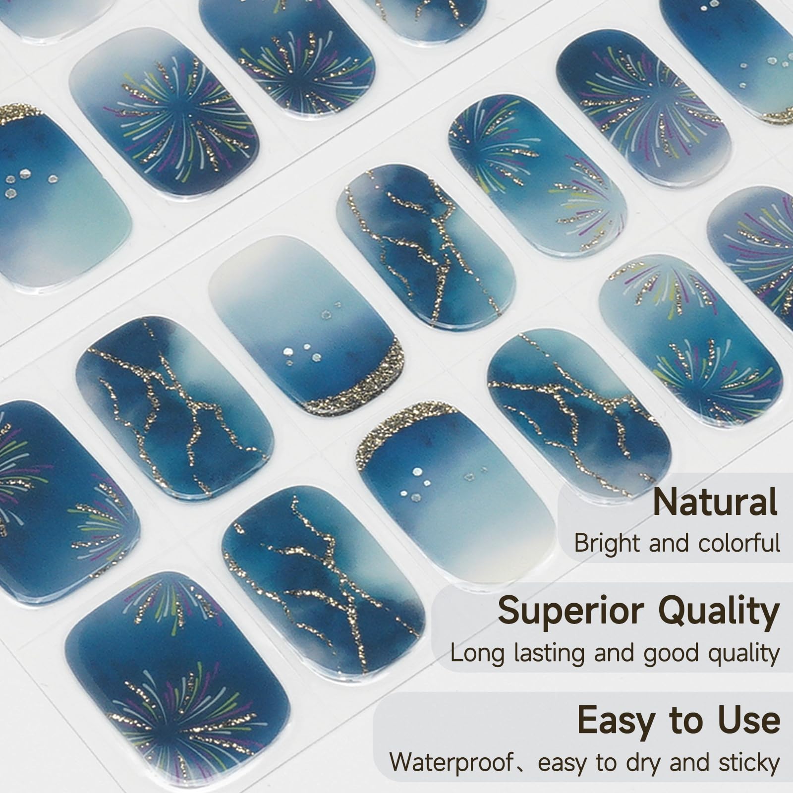 Assortiment complet de tailles pour une adaptation parfaite des ongles.