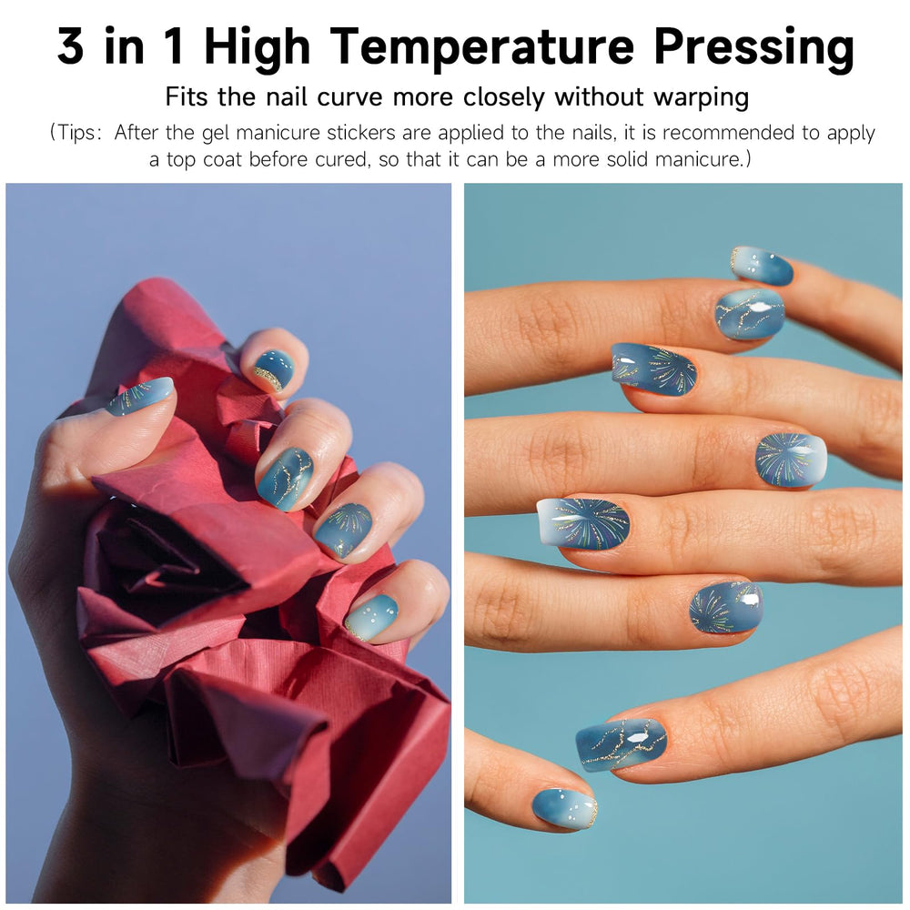 Outils inclus et préparation des ongles pour une pose facile.
