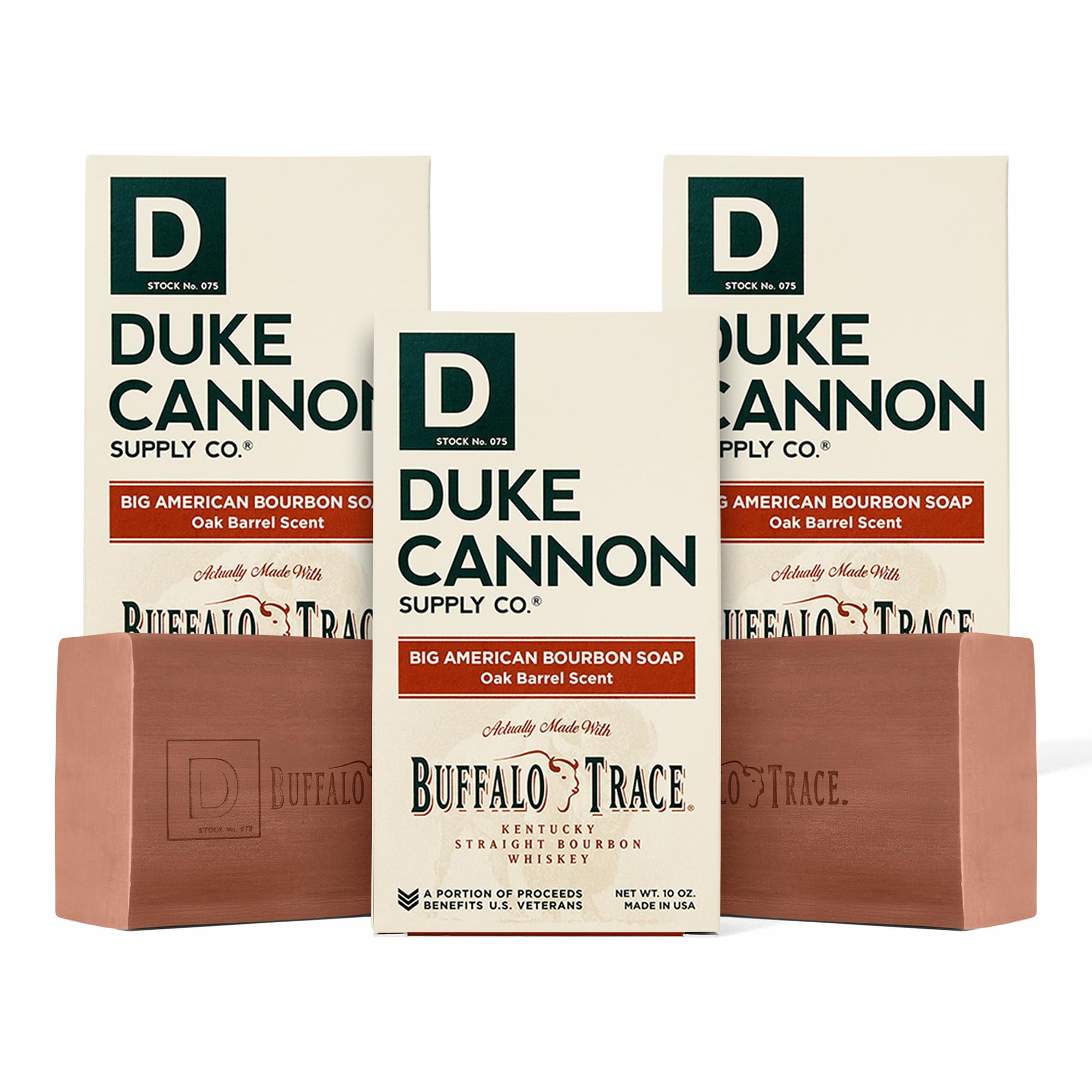 Savon Duke Cannon Big American Bourbon barre 10 oz, parfum boisé et masculin.