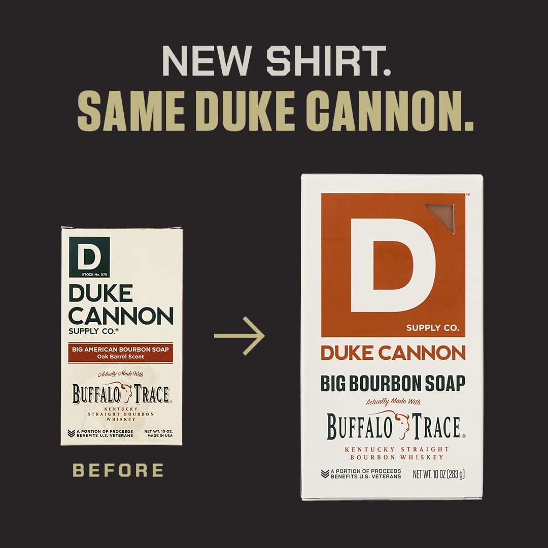 Savon Bourbon Duke Cannon Big Brick, parfum bois de chêne et spiritueux, nettoyage robuste