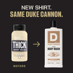 Duke Cannon Buck Moon - etiquette dos en gros plan.