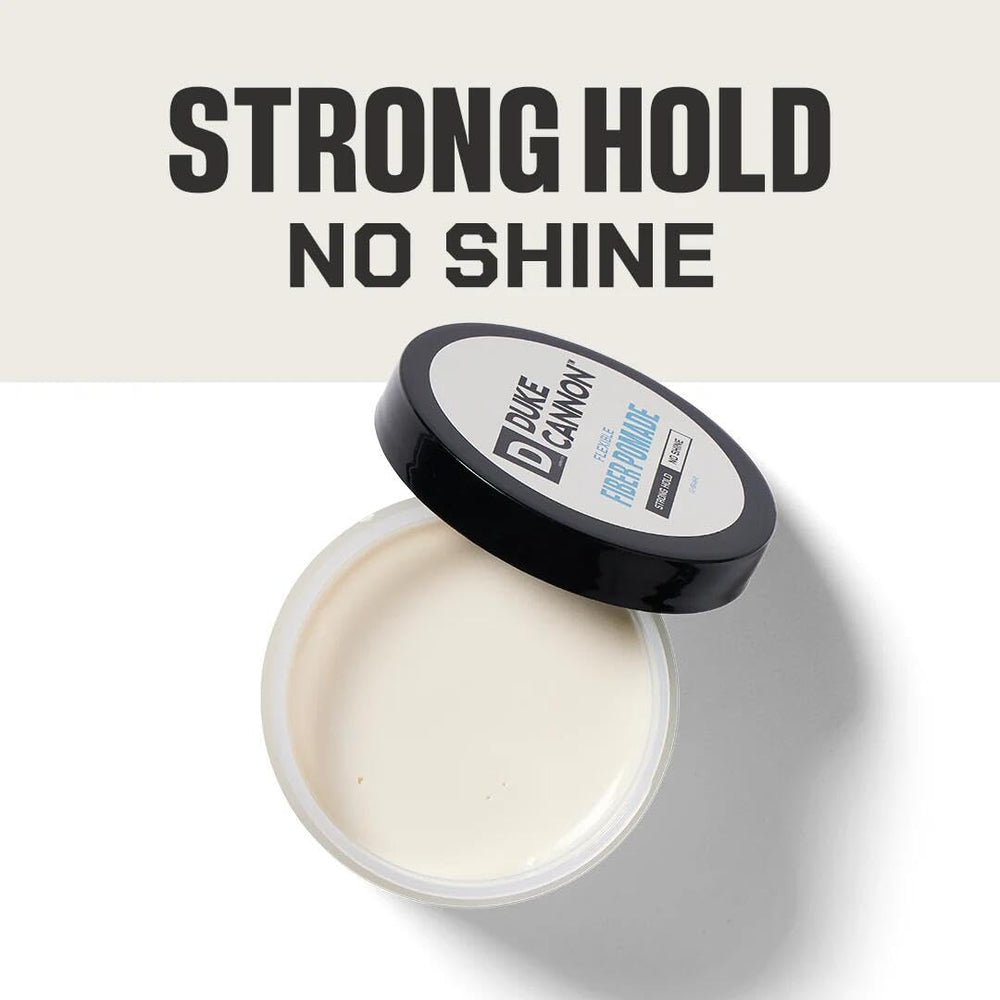 Duke Cannon Fibre Pomade — fini mat naturel pour cheveux courts.