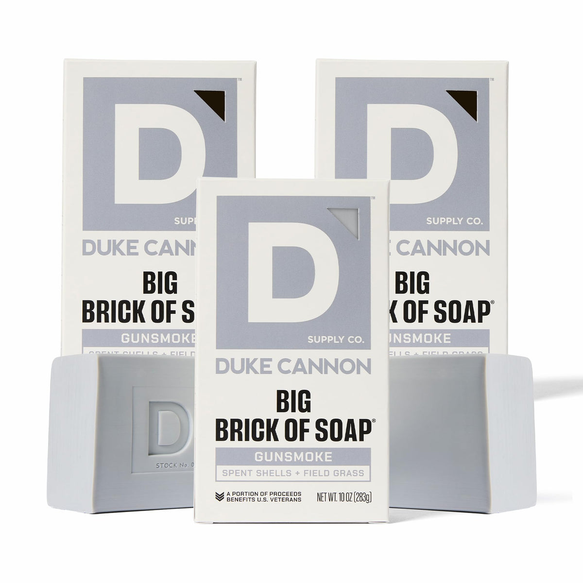 Duke Cannon Gun Smoke: savon barre 10 oz au parfum bois-bourbon-cuir, rafraîchissant