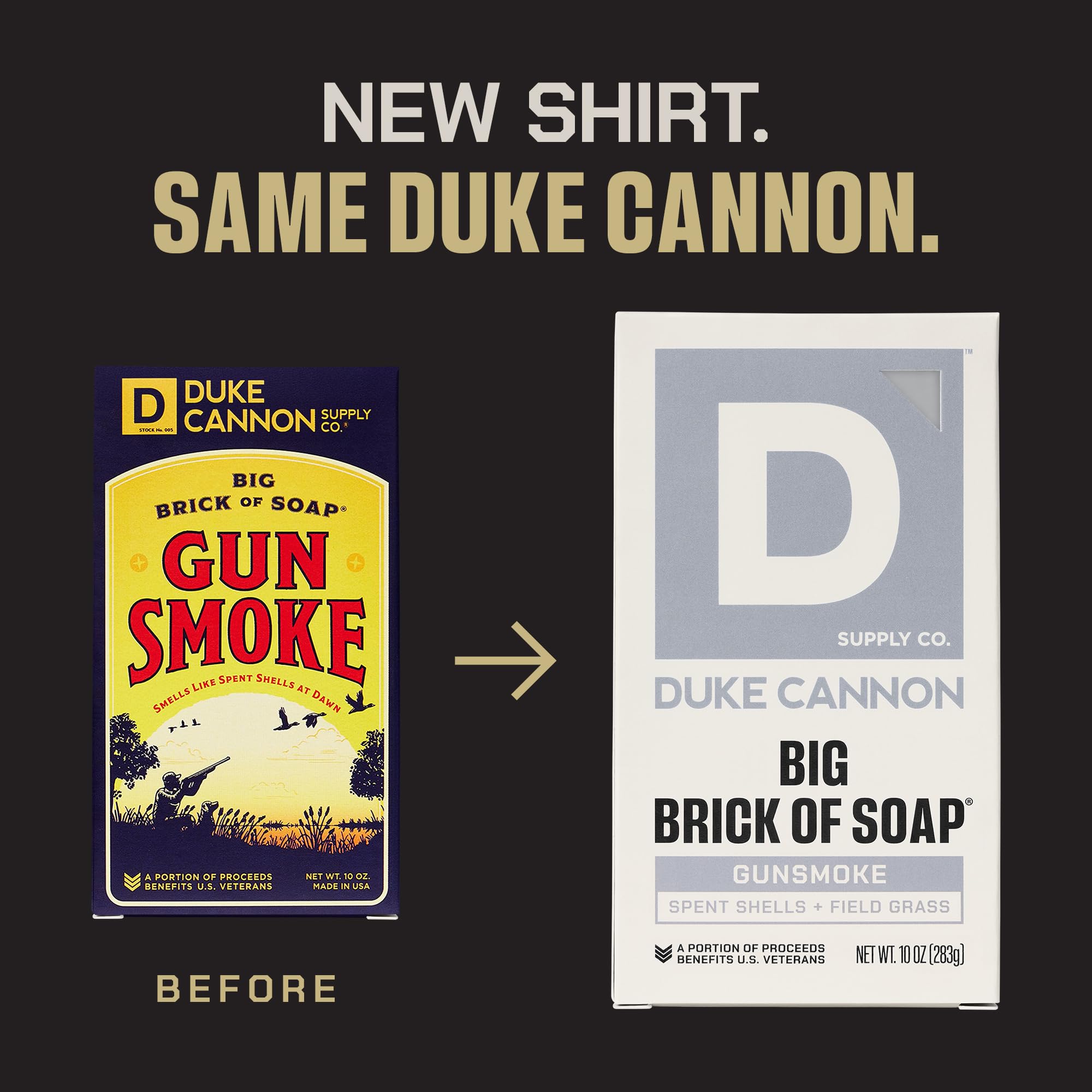 Duke Cannon Gun Smoke: triple pack de savons 10 oz pour longue durée