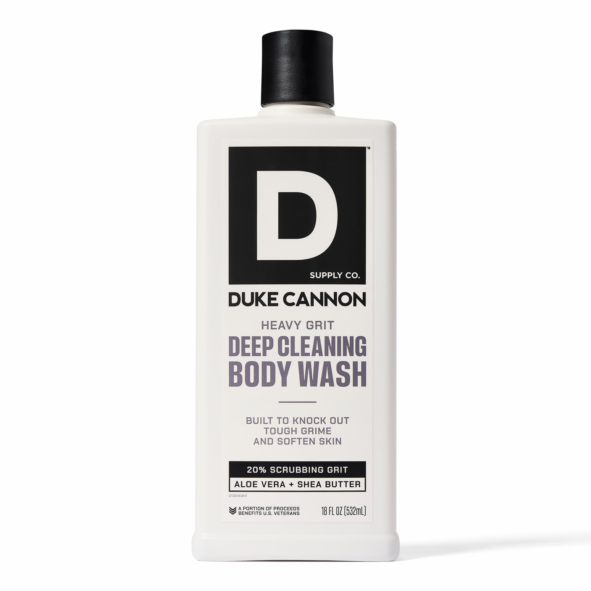 Duke Cannon Heavy Grit Body Wash: bouteille de 18oz prête pour une douche énergisante