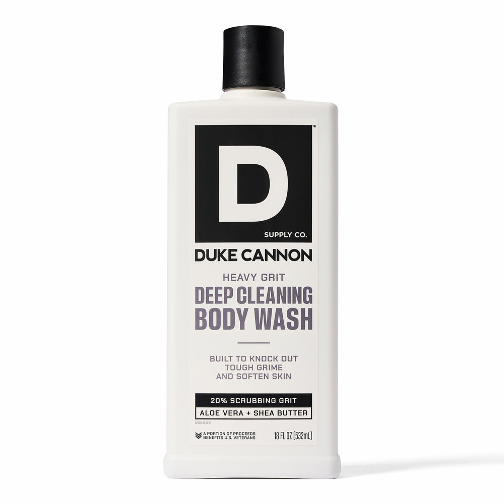 Duke Cannon Heavy Grit Body Wash: bouteille de 18oz prête pour une douche énergisante