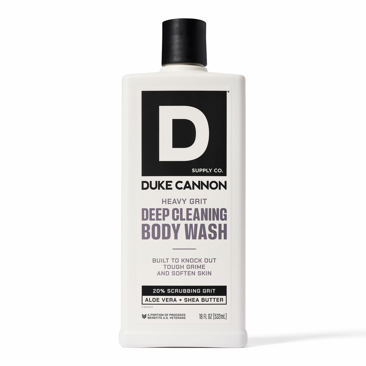 Duke Cannon Heavy Grit Body Wash: bouteille de 18oz prête pour une douche énergisante