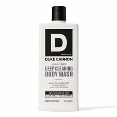 Duke Cannon Heavy Grit Body Wash: bouteille de 18oz prête pour une douche énergisante