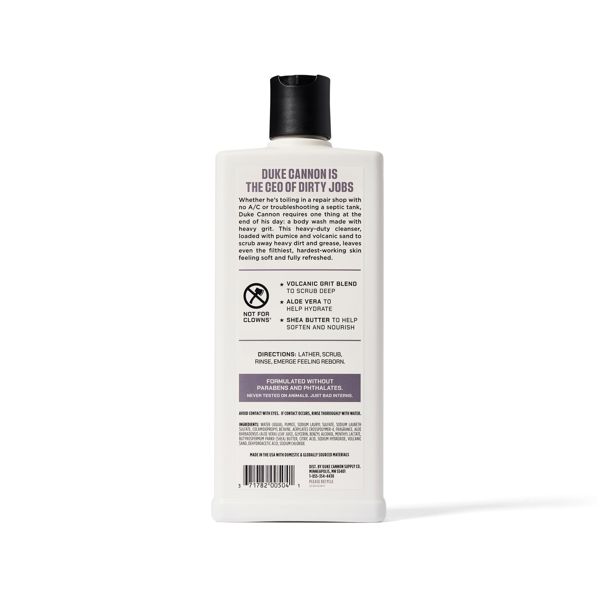 Duke Cannon Heavy Grit Body Wash: format généreux pour longue durée