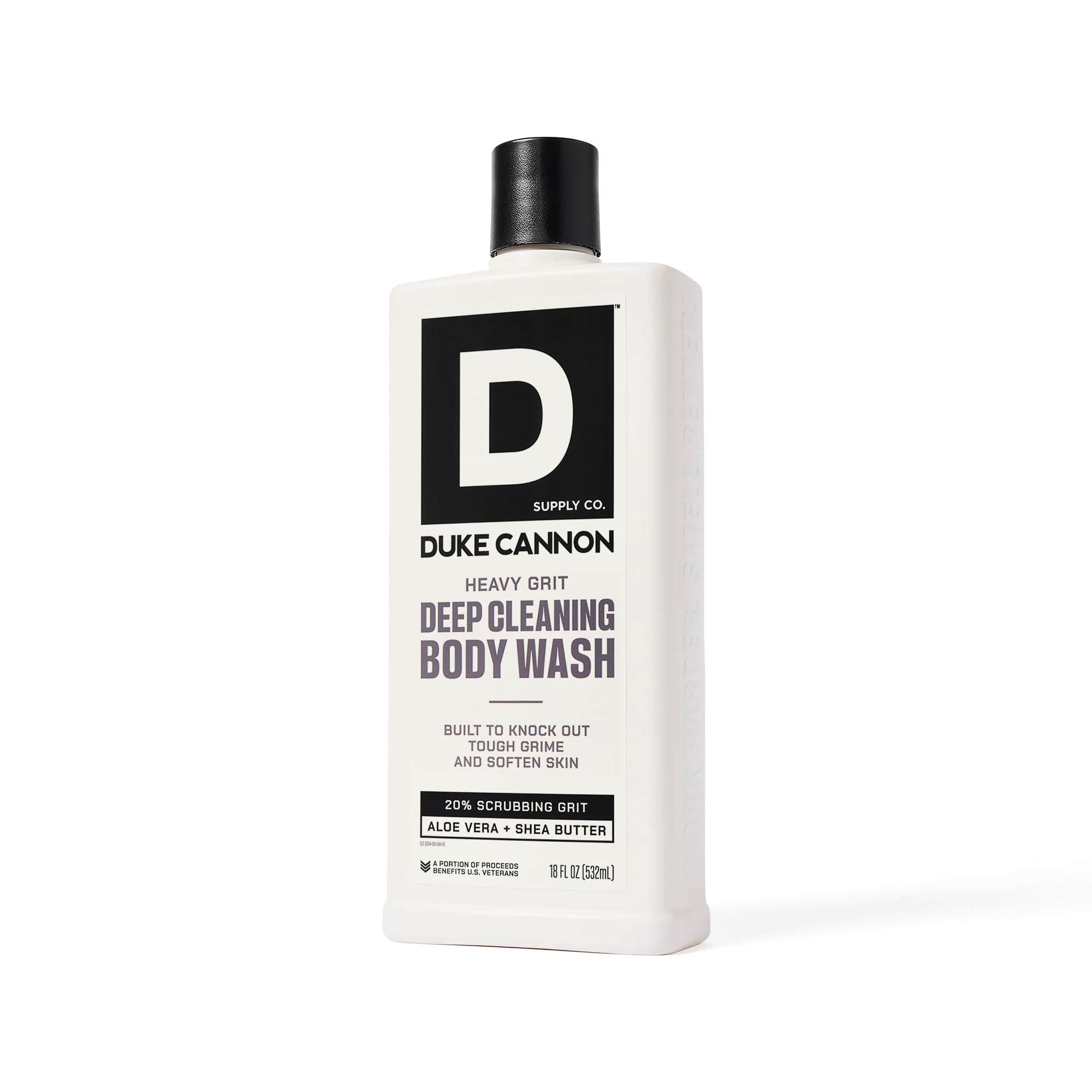 Duke Cannon Heavy Grit Body Wash: étiquette sans parabènes et cruelty-free
