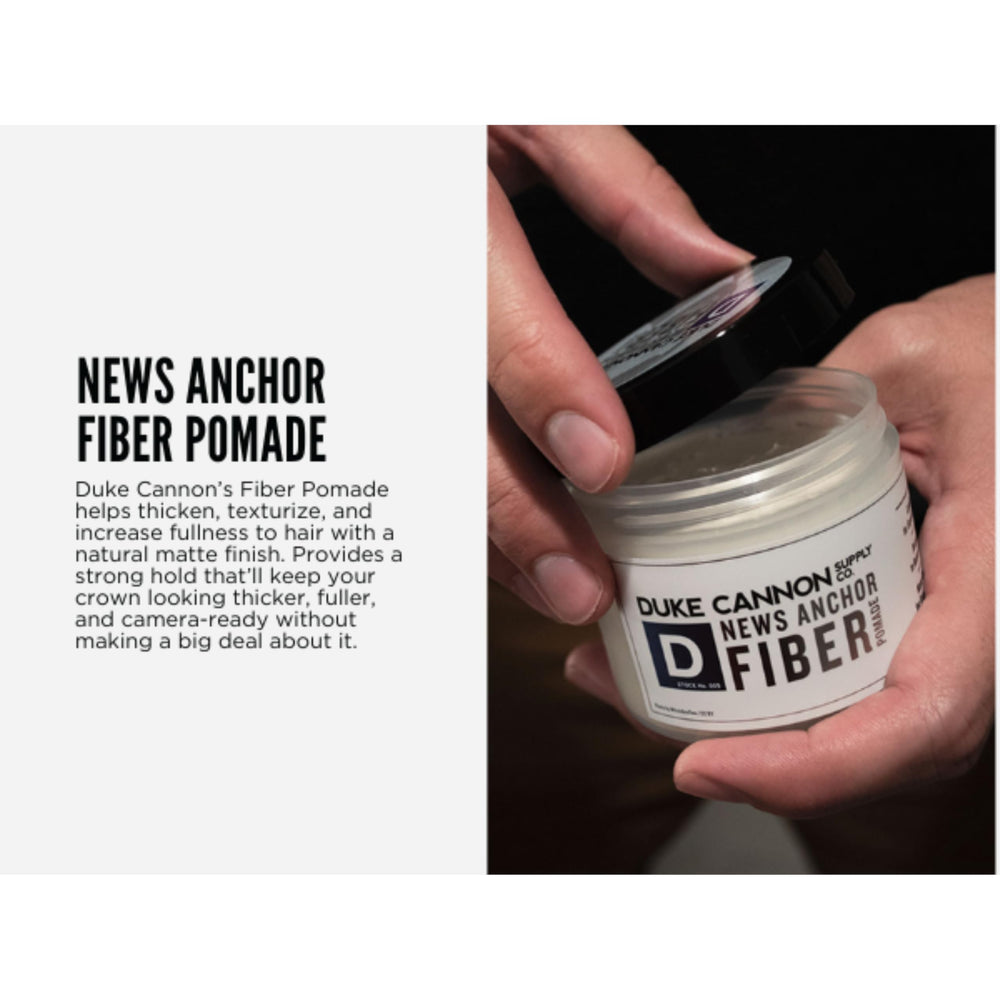 Duke Cannon News Anchor Pomade Application: conseils pour un coiffage net et rapide.