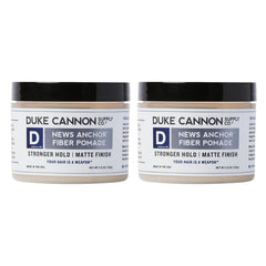 Duke Cannon News Anchor Pomade Pack: tenue forte et fini mat, parfum cédré-santal.