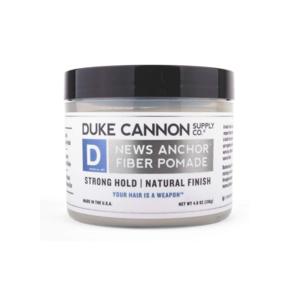 Duke Cannon News Anchor Pomade Pot: formule lavable et sans résidu gras.