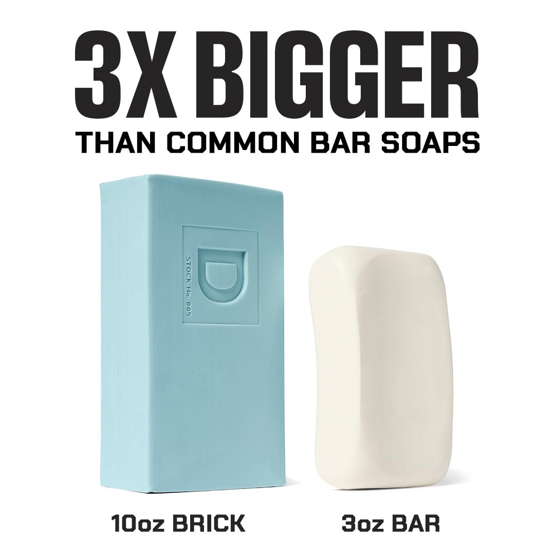 Savon 10 oz Duke Cannon, détail grains, prise en main ferme.