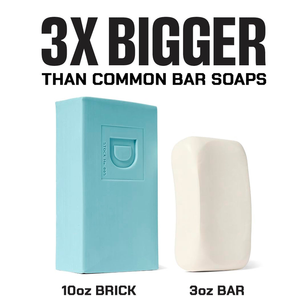 Savon 10 oz Duke Cannon, détail grains, prise en main ferme.