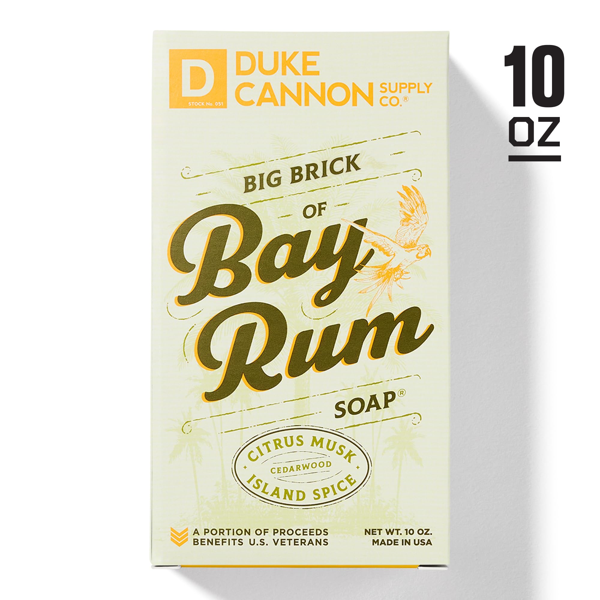Savon de 10 oz, Duke Cannon, format généreux et durable.