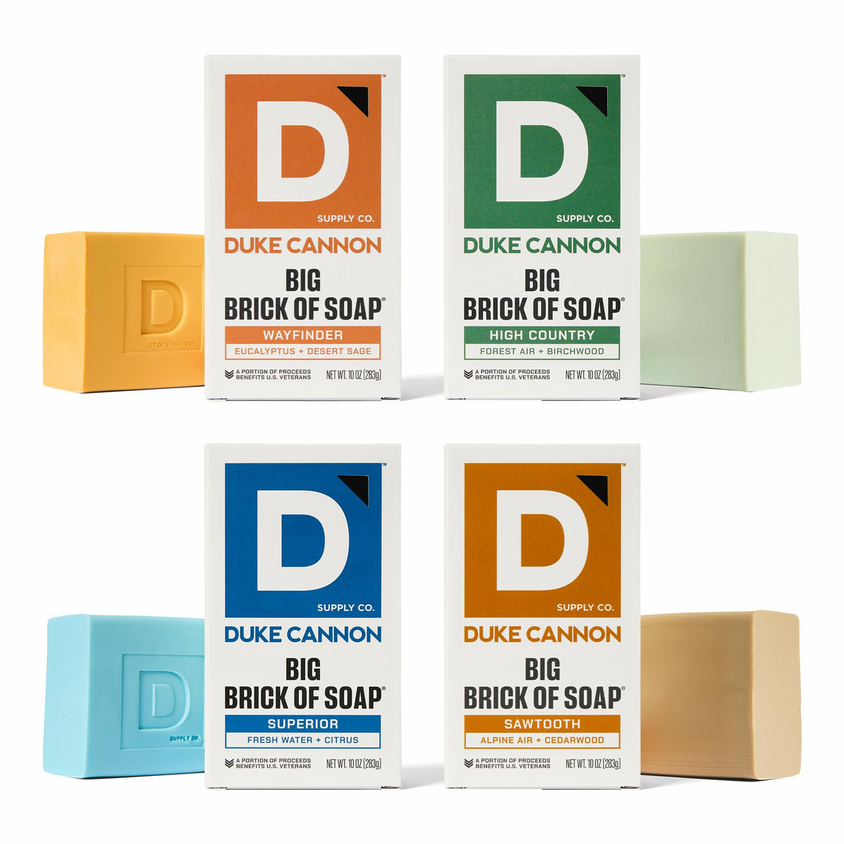 Savon Duke Cannon Wayfinder 10 oz, parfum boisé durable pour la douche.
