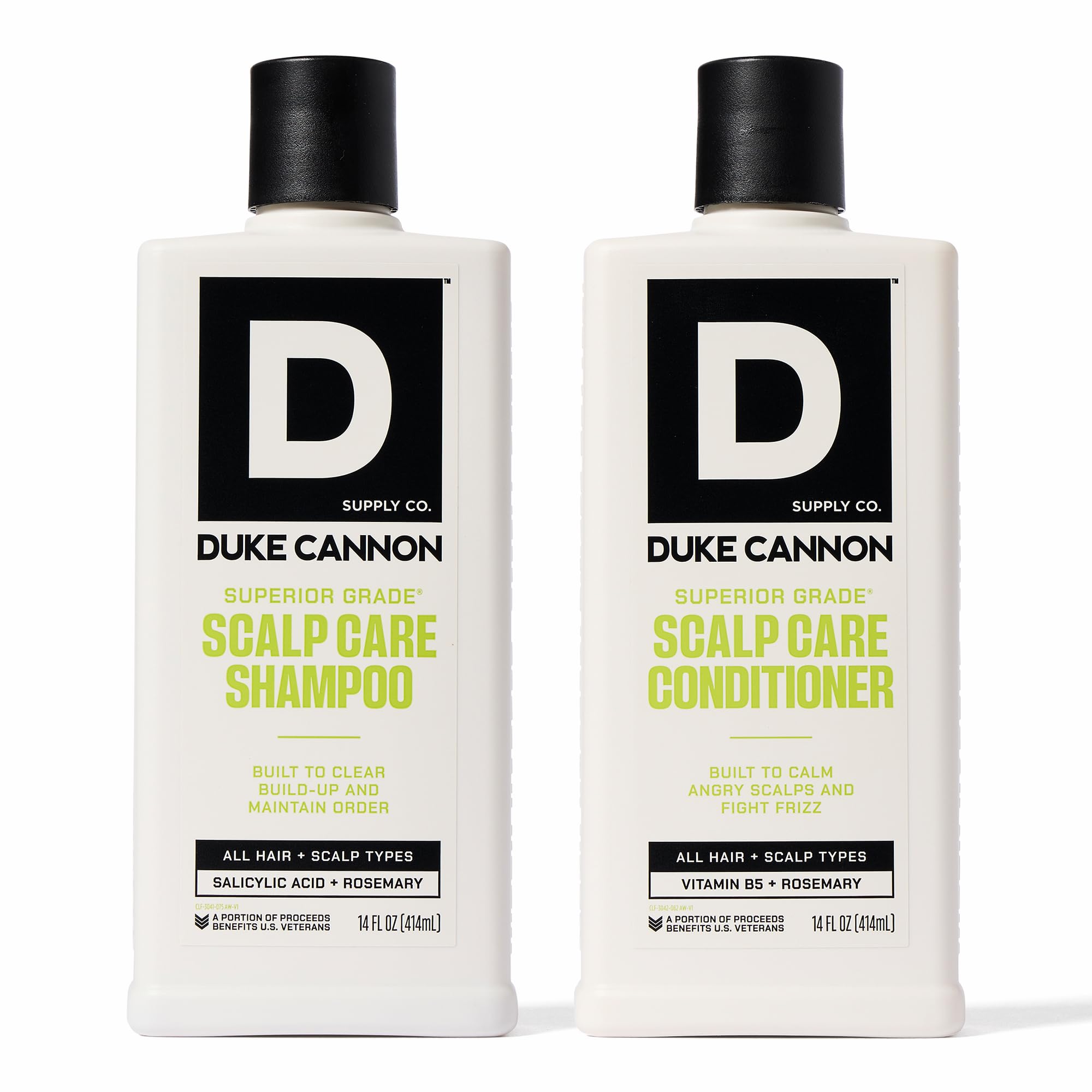 Shampoo Duke Cannon en flacon, nettoyage en profondeur du cuir chevelu.