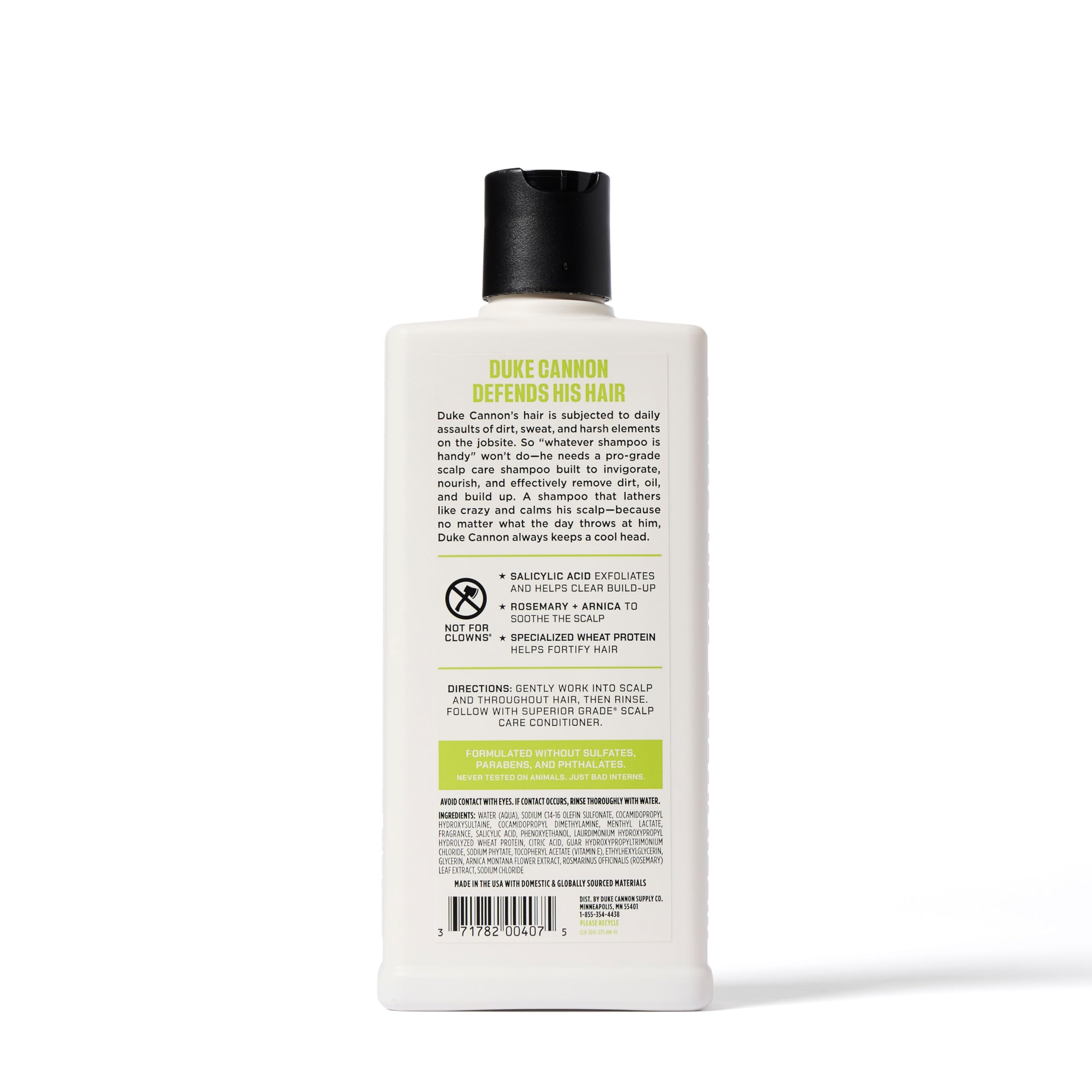Duke Cannon Shampoing – mousse riche pour démarrer une douche énergisante