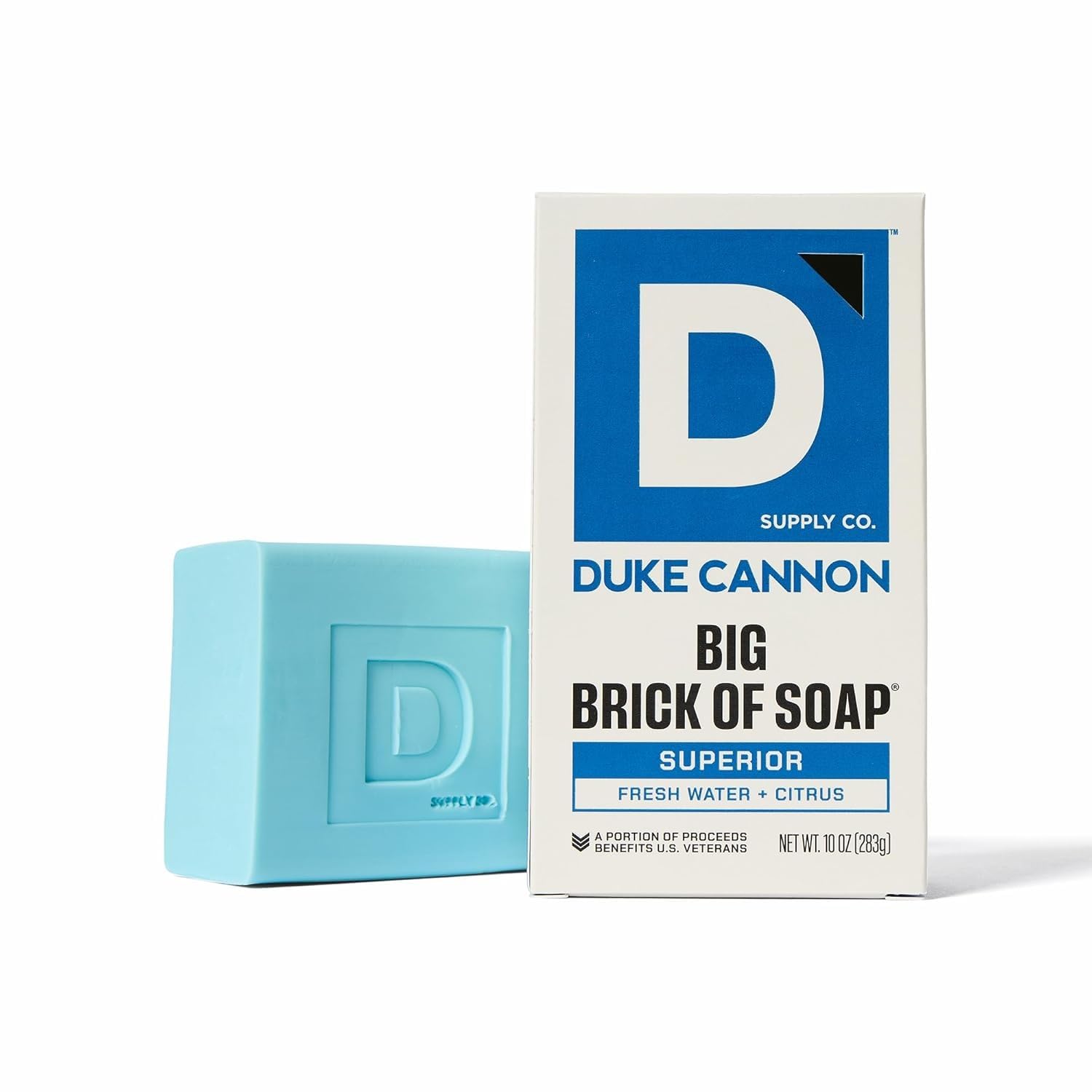 Savon Duke Cannon Superior, parfum eau pure et neroli, énergie pour la douche.