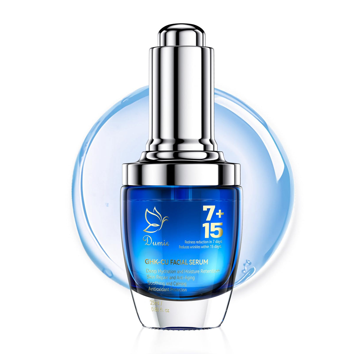 Dumie sérum cuivre bouteille 25ml pour peau hydratée et plus ferme
