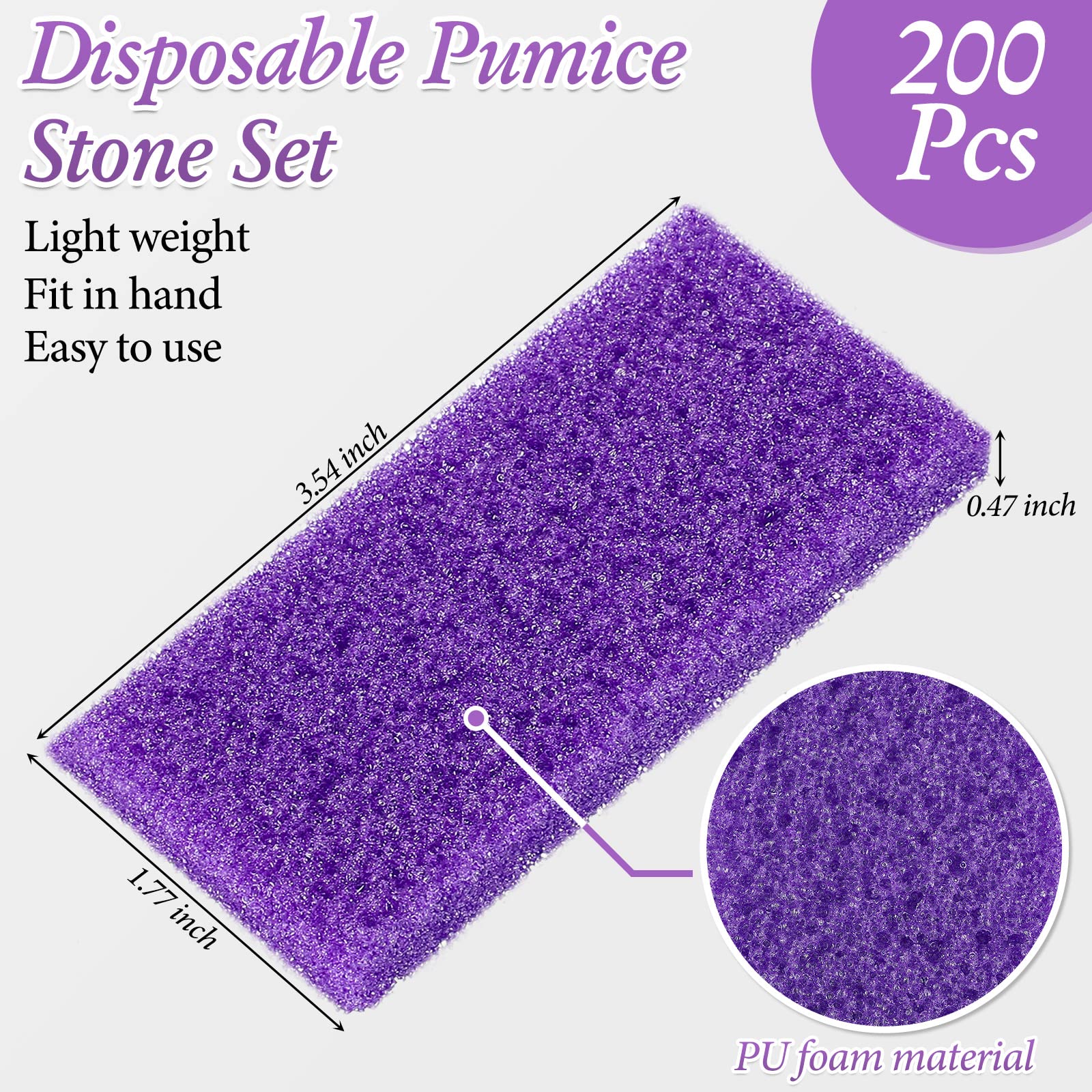 Dunzy pierre ponce pieds – détail violet, texture efficace pour éliminer callosités.