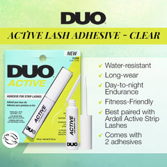 Brosse fine DUO Active Clear pour une pose sans bavure.