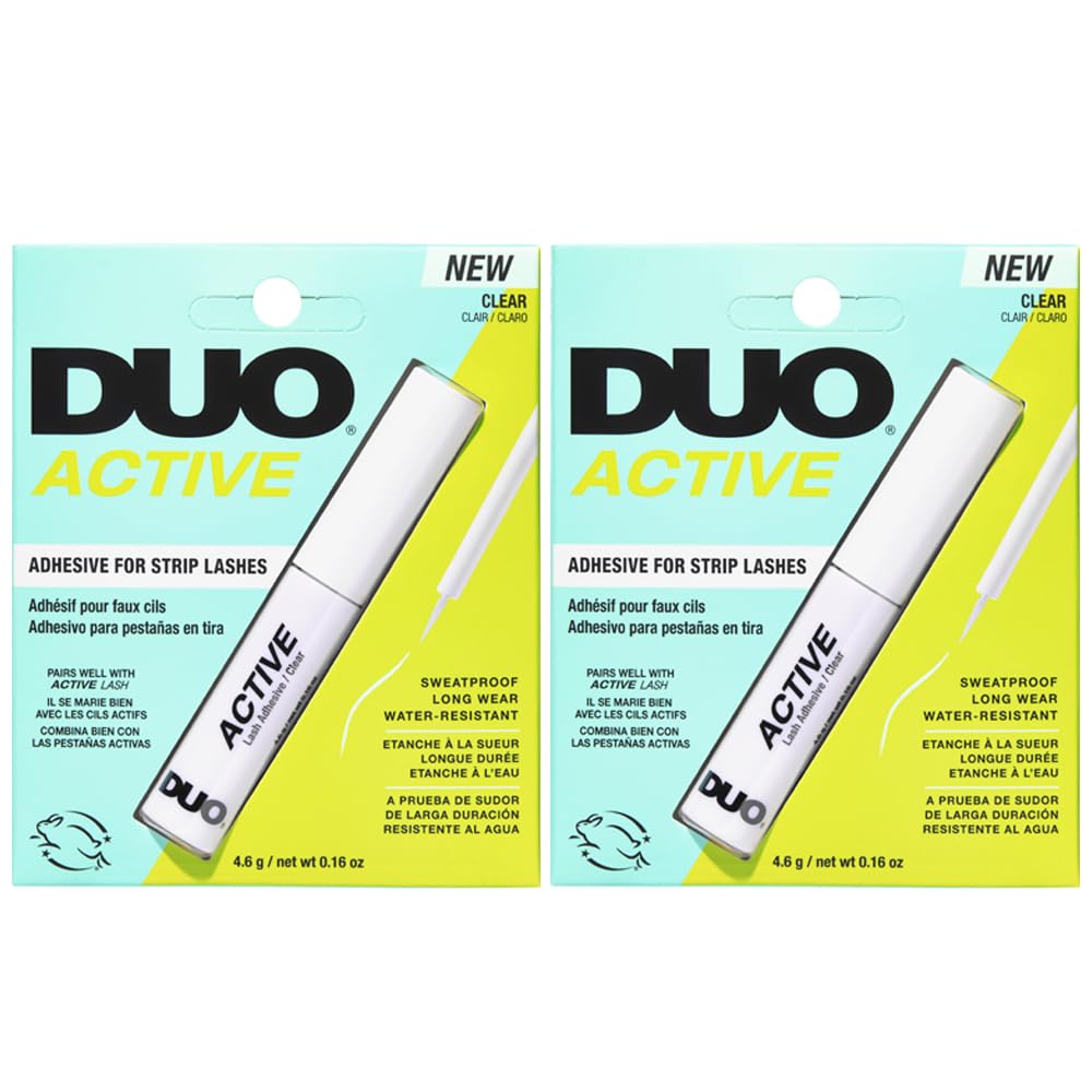 Colle DUO Active Clear, tube 46 g, application précise et tenue longue durée.