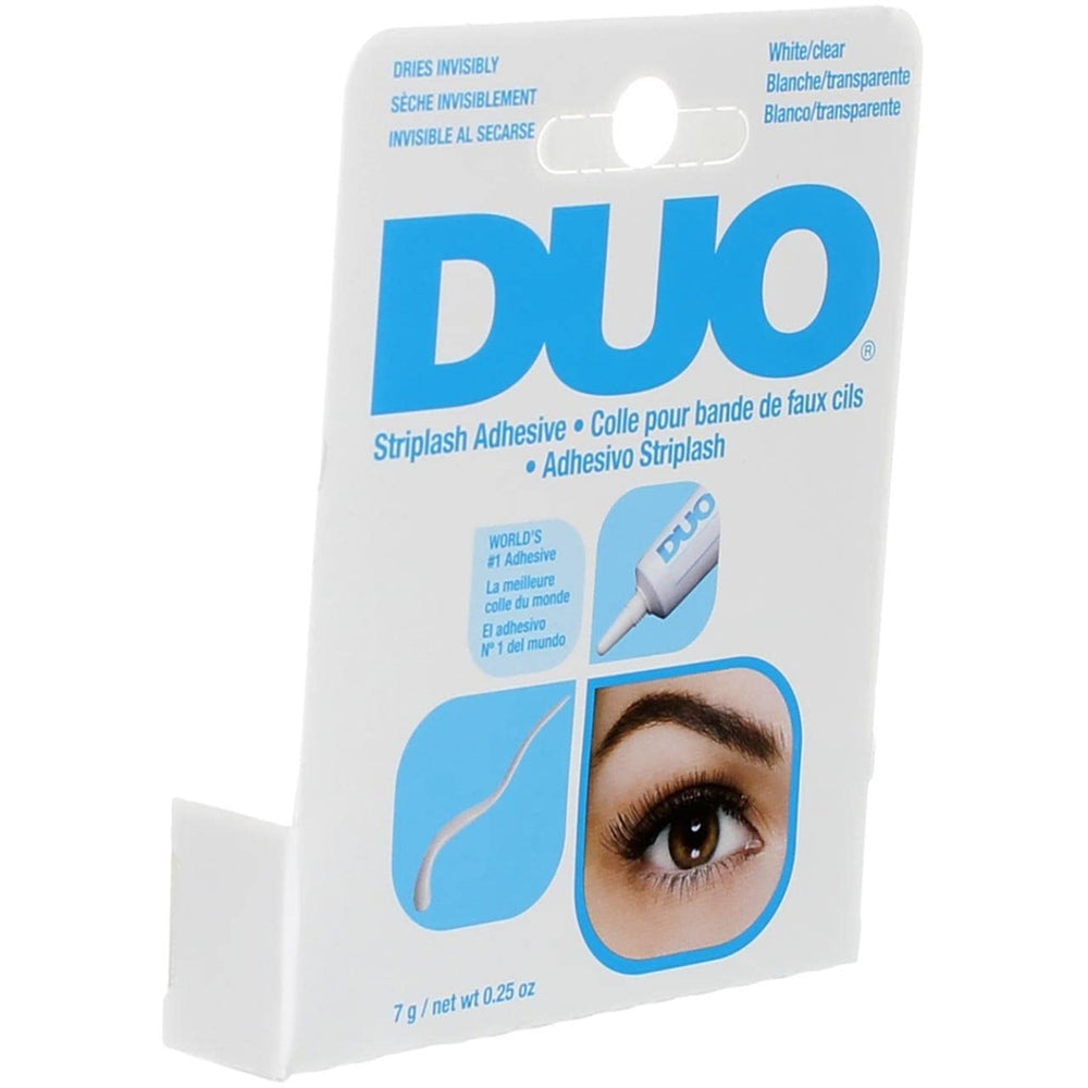 Étiquette DUO avec instructions claires facilitant le choix de l adhésif.