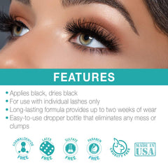 DUO Adhésif Cils Indiv Sans Latex – formule douce pour les yeux sensibles