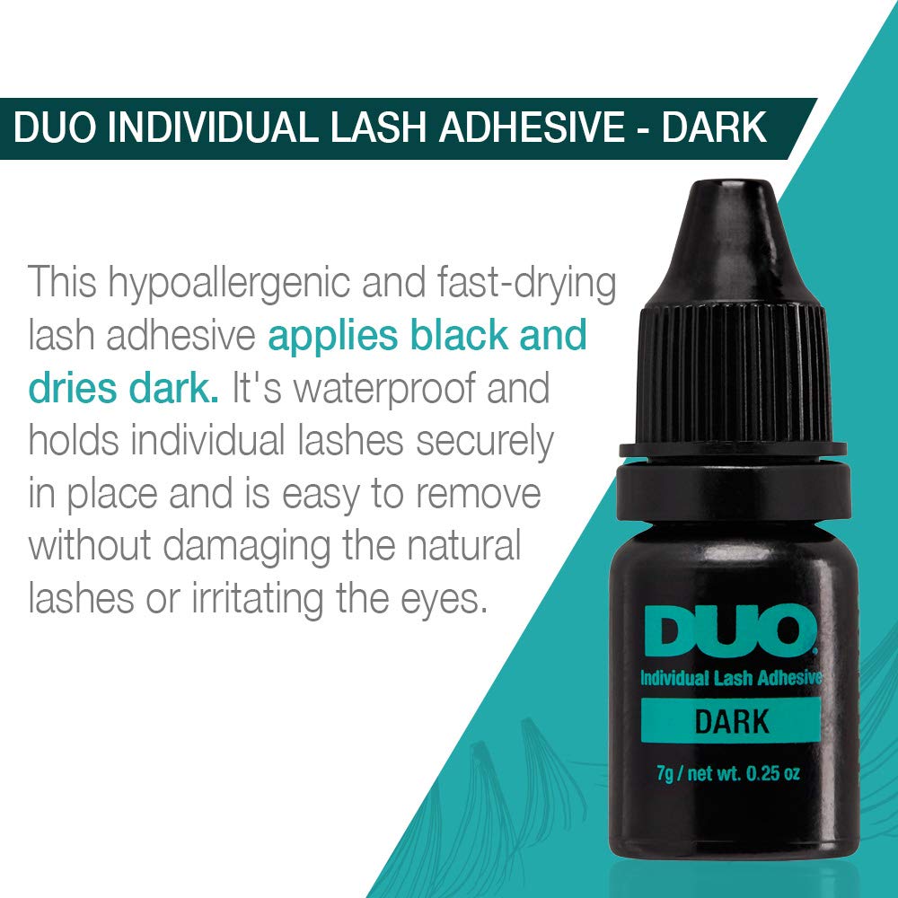 DUO Adhésif Cils Indiv Noir – tenue longue pour extensions