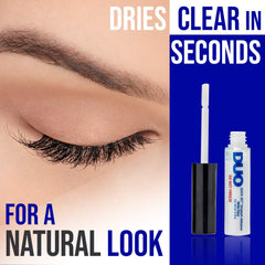 DUO Colle Cils, applicateur-silicone, précision facile pour un fini propre.