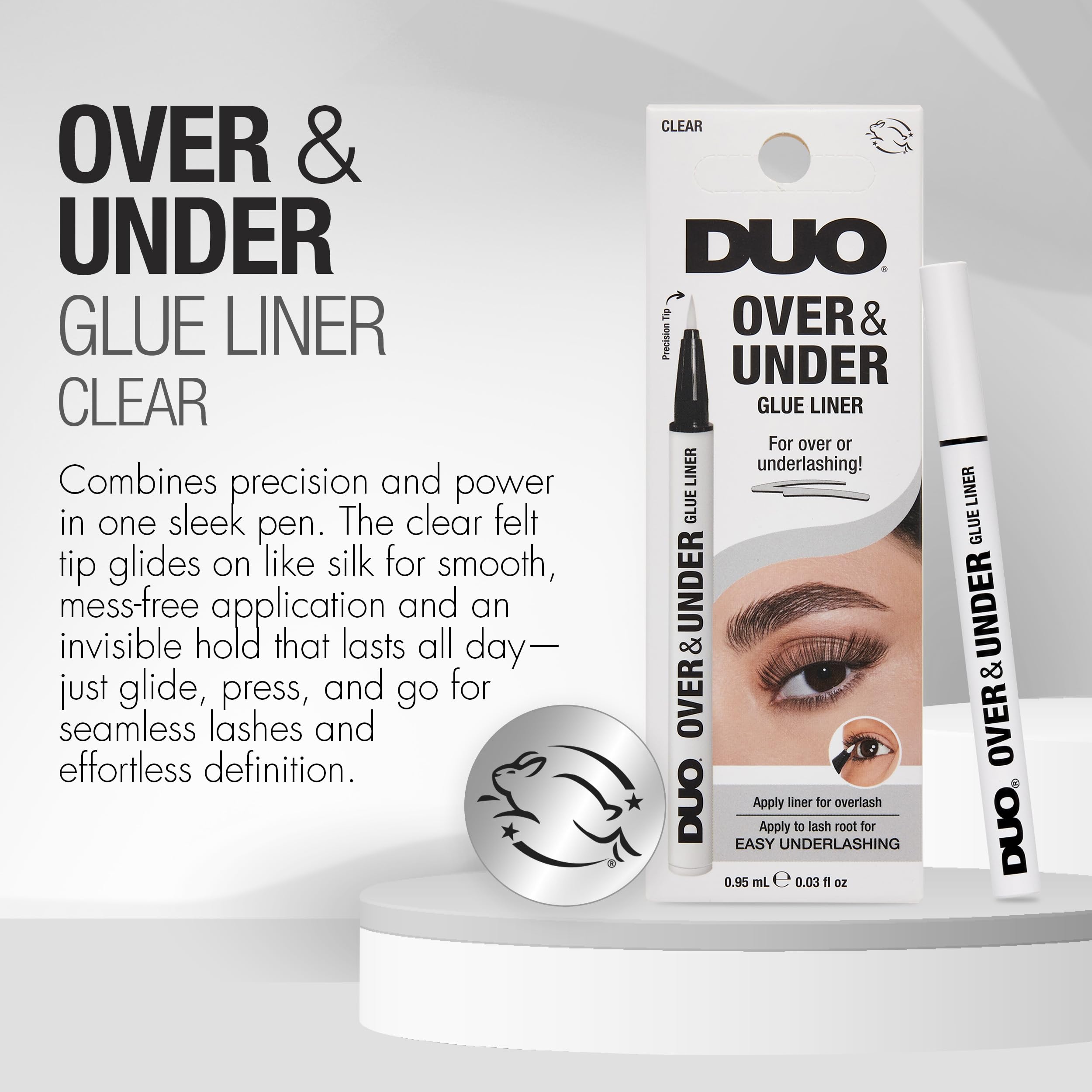 DUO pointe précise: traçage net et placement précis du liner.