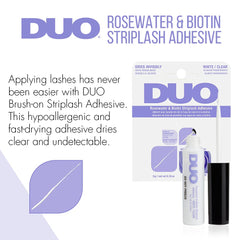 DUO adhesive dries clear, leaving an invisible lash line