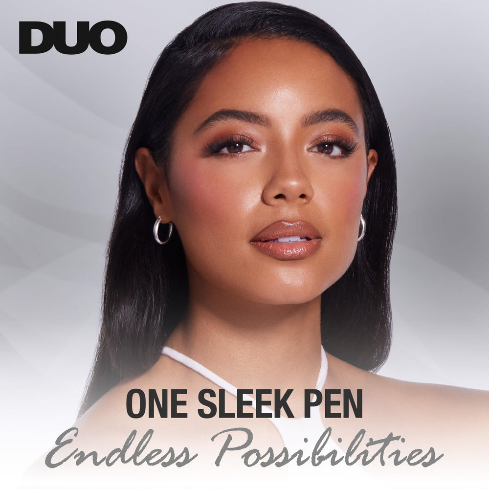 DUO trait pour cils et colle transparente: application douce et adhérence fiable.