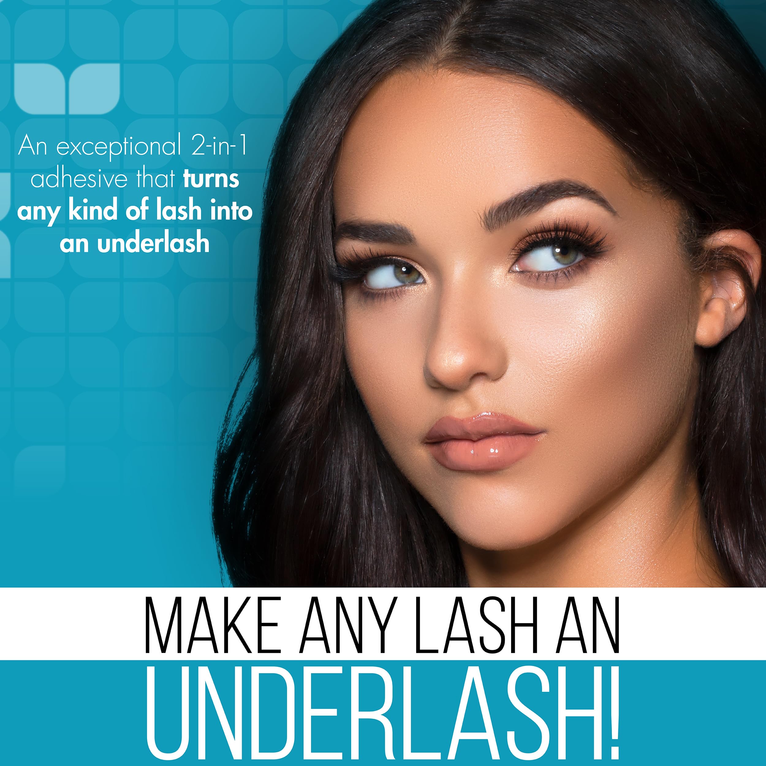 DUO Underlash: applicateur micro-brosse pour pose précise au ras des cils.